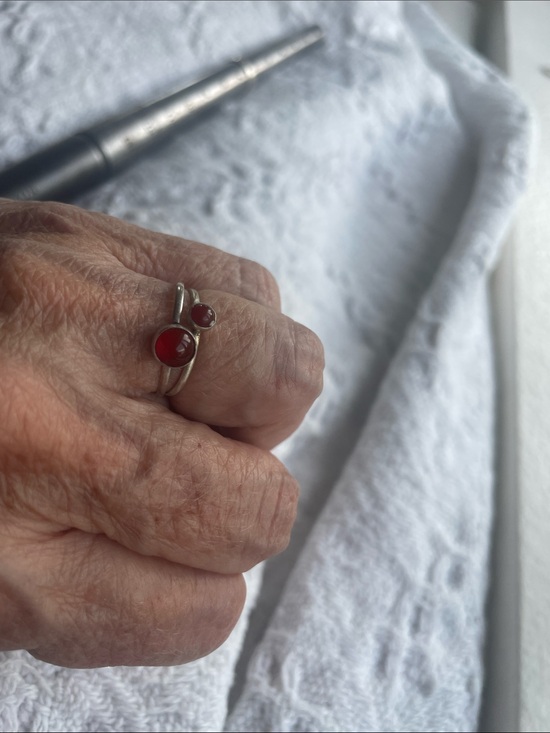 Jewelry - Sterling Silver carnelian handmade rings